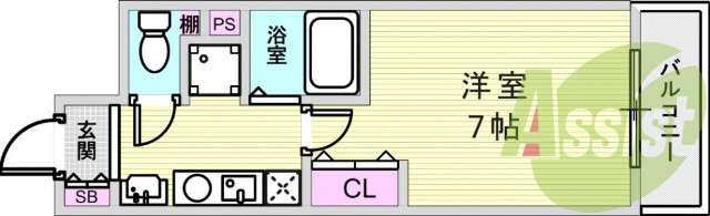 1Ｋ（21.1平米）IHコンロ・モニターホン・ペット可・収納