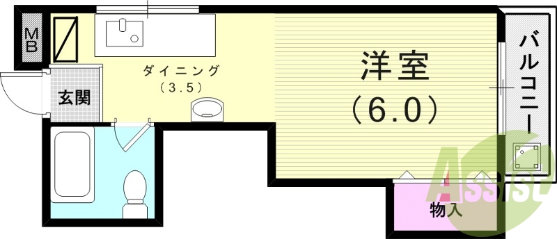 シンプルなお部屋です