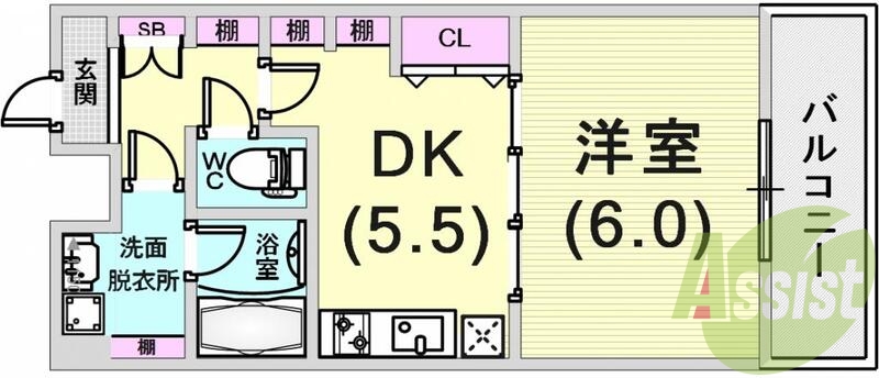 単身さん向けの間取りです。
