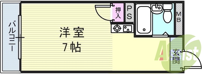 低初期費用なのに7帖あります