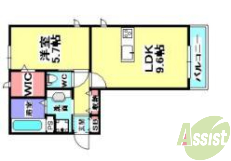 バストイレがセパレート、独立洗面所のある使い易い間取りです