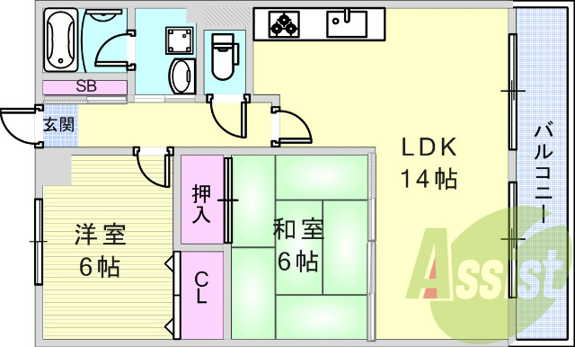 2階の間取り図