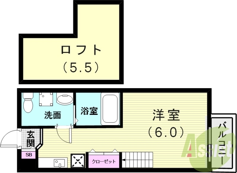 2階の間取り図