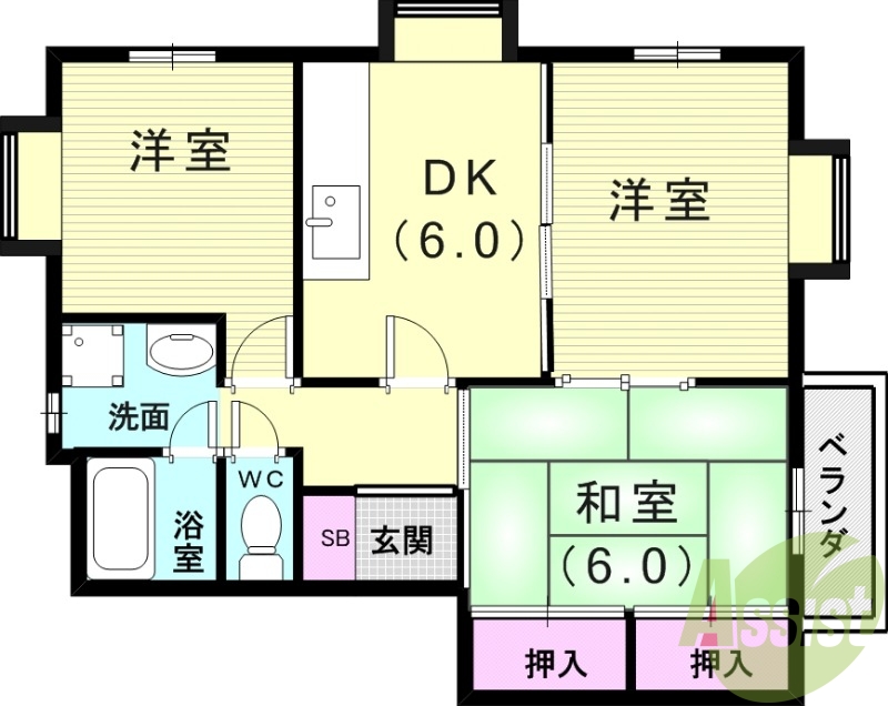 2階の間取り図