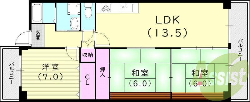 3階の間取り図