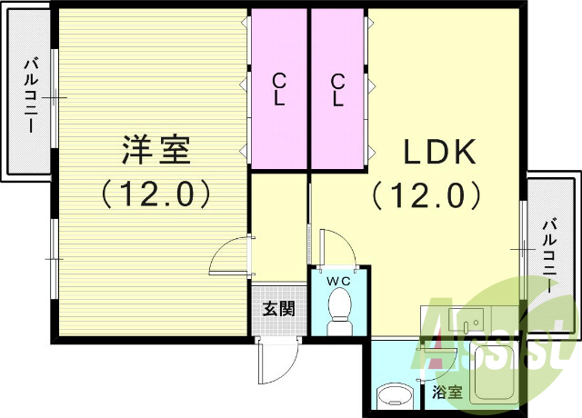 2階の間取り図