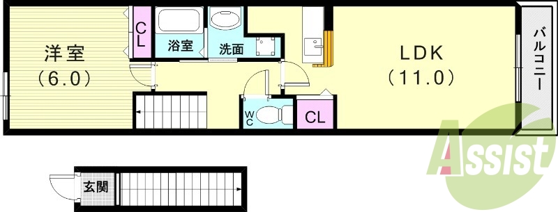 2階の間取り図