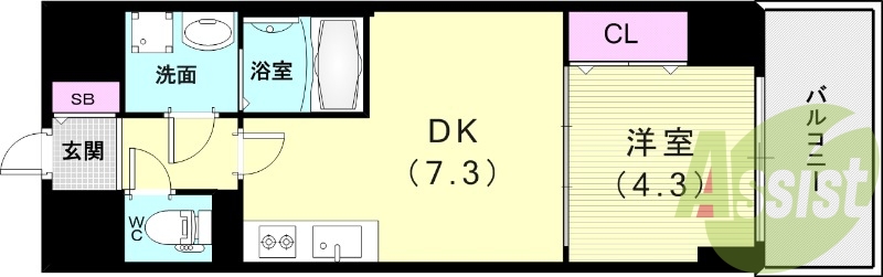8階の間取り図