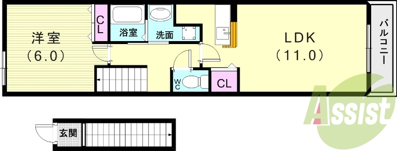 2階の間取り図