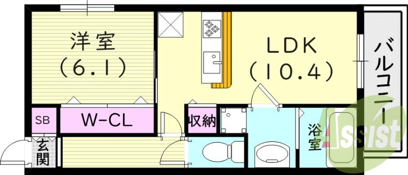 2階の間取り図