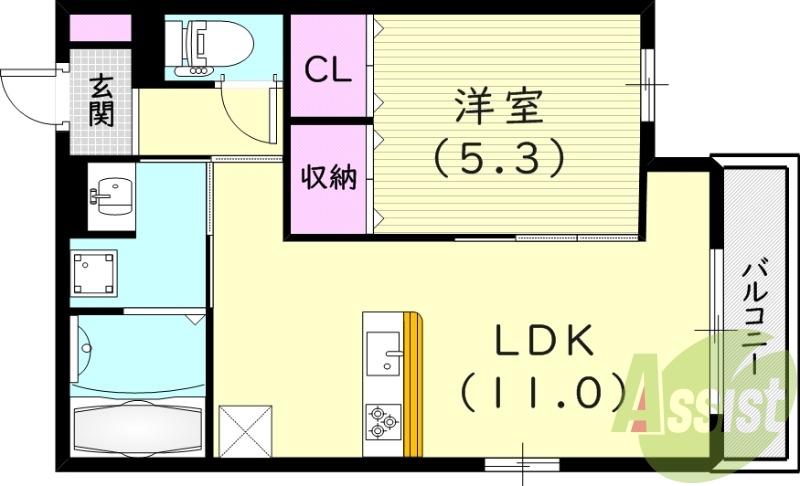 2階の間取り図