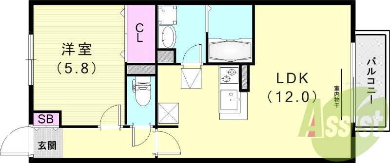2階の間取り図