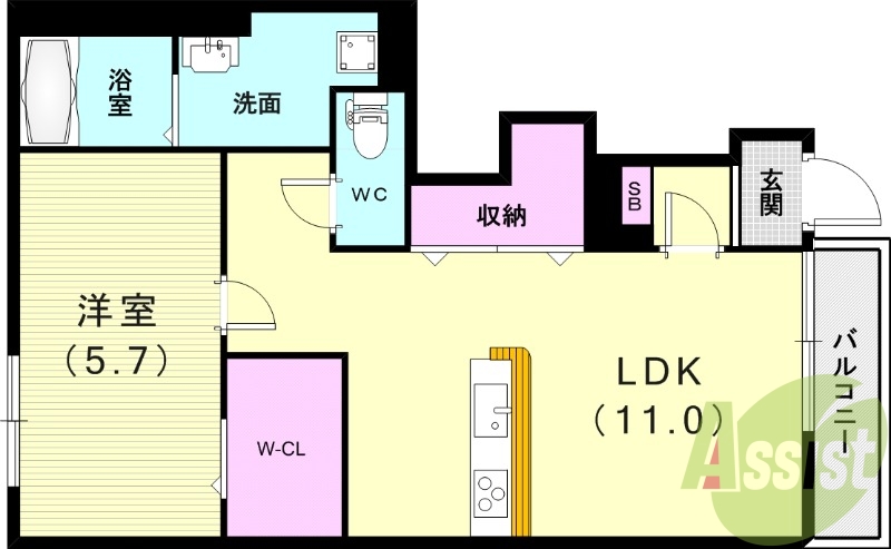 1階の間取り図
