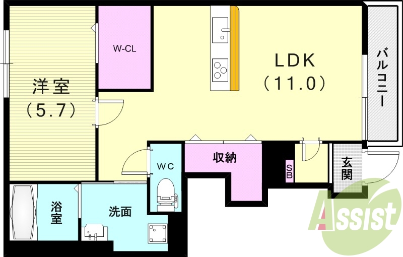 1階の間取り図
