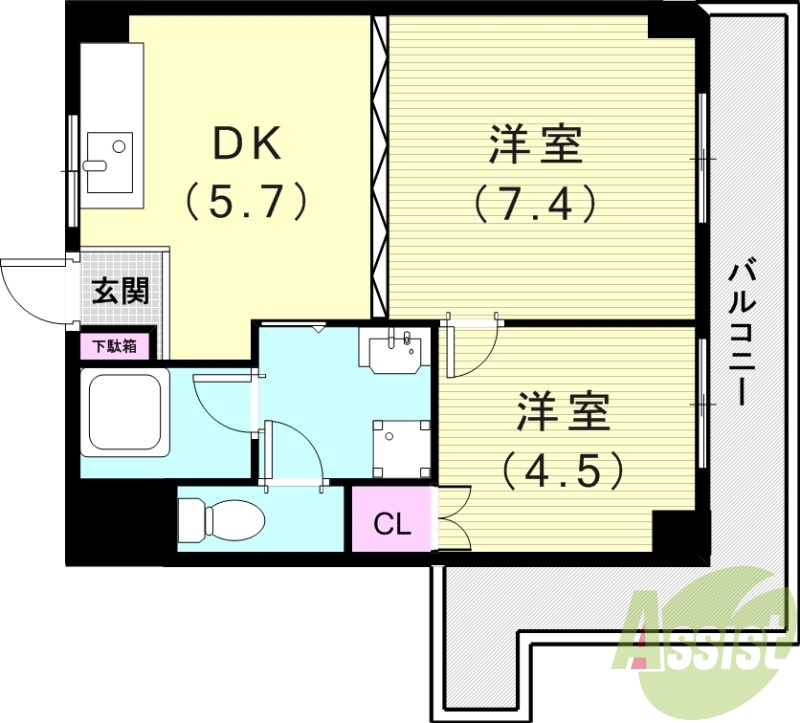 8階の間取り図