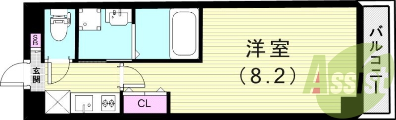 1K（23.99平米）エアコン・給湯器・温水洗浄便座