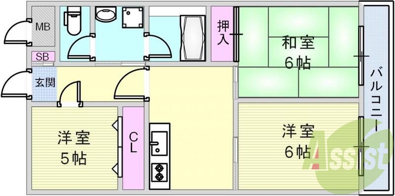 使い勝手の良い間取りです