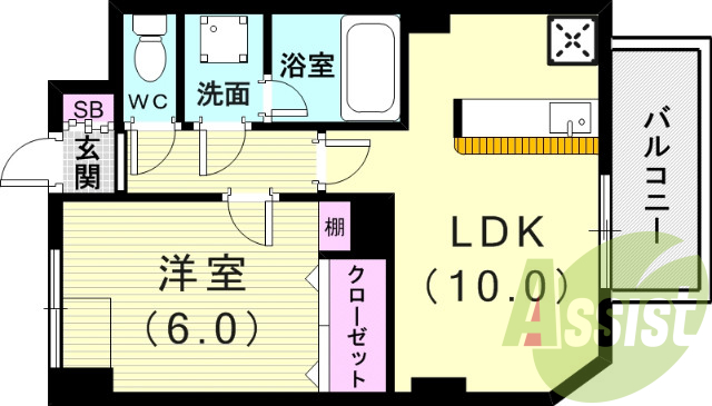 広いリビング、独立キッチンなど、使い勝手の良い間取りです。