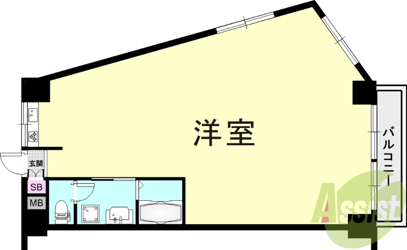 1R（59.94平米）システムキッチン・エアコン・下駄箱