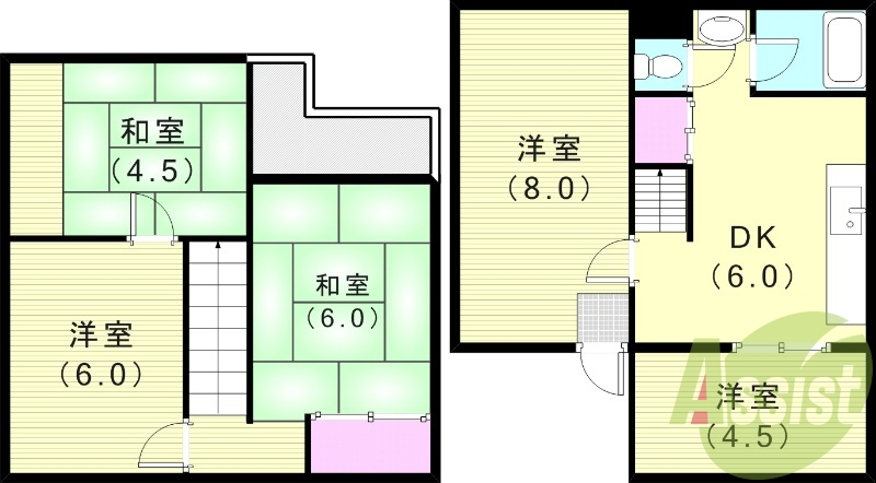 -階の間取り図