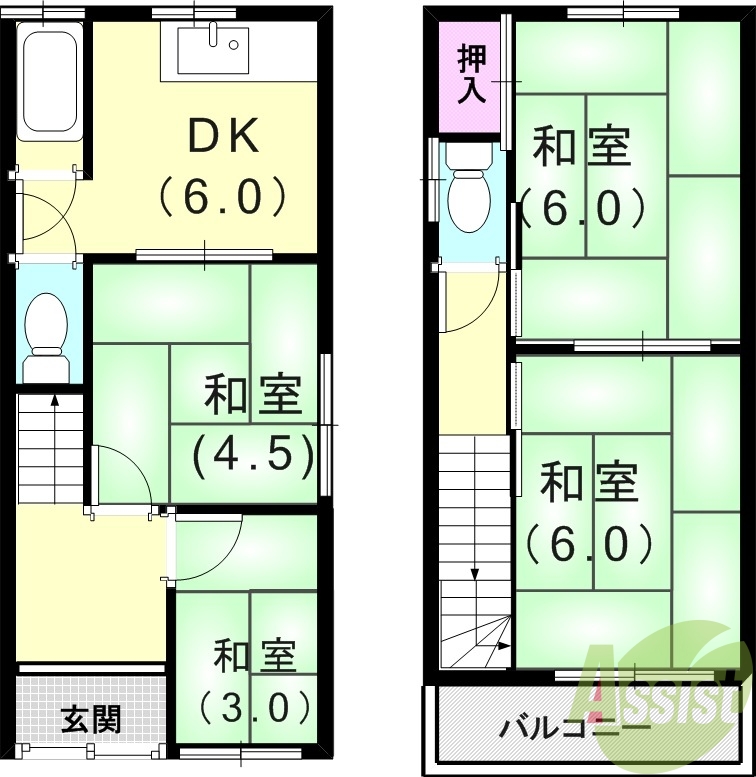 -階の間取り図