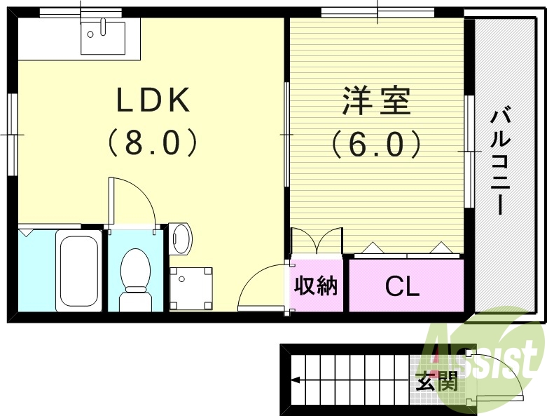 2階の間取り図