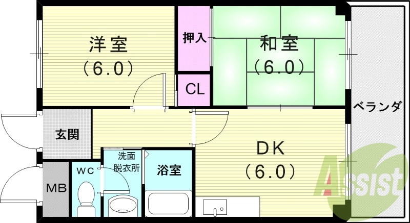 4階の間取り図