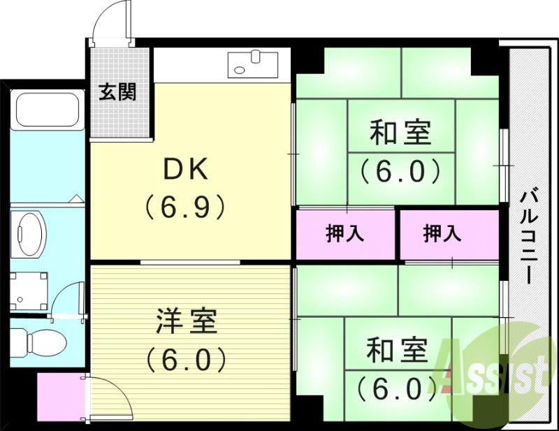 4階の間取り図