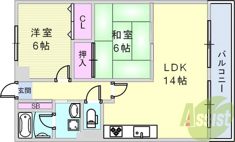 2階の間取り図