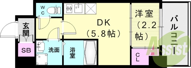 6階の間取り図