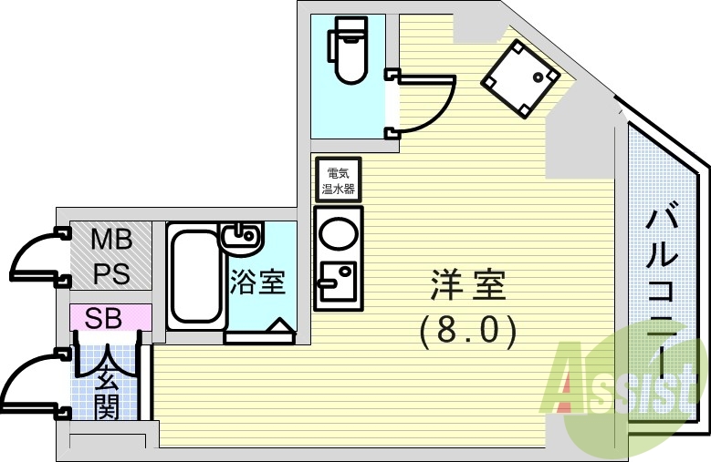 2階の間取り図