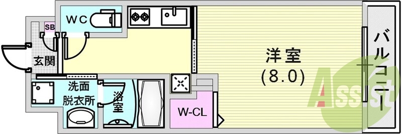 お一人暮らしの間取りですね。