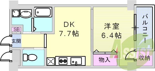 1階の間取り図