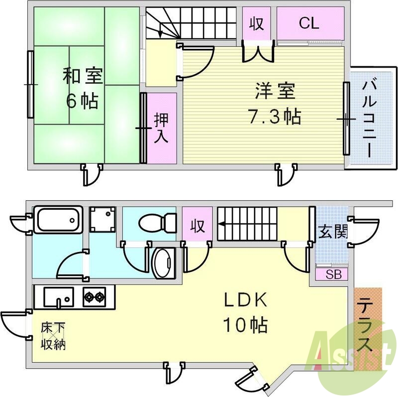 1階の間取り図