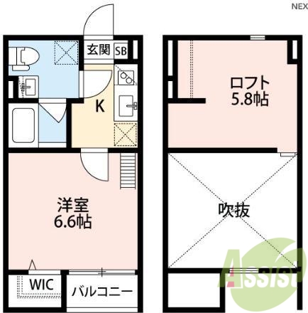 2階の間取り図