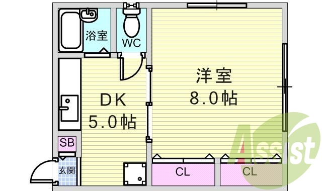 1階の間取り図