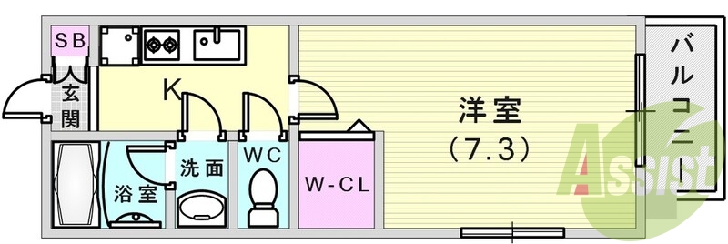 7階の間取り図