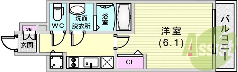 設備が充実している間取りです。