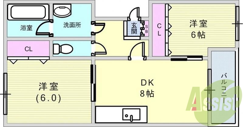 1階の間取り図