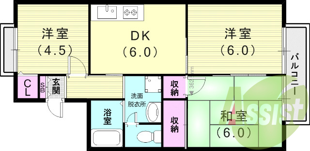 2階の間取り図