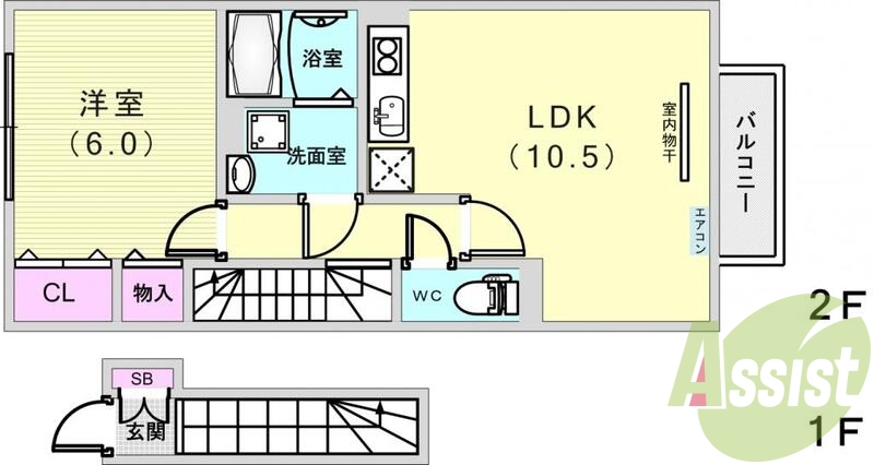 2階の間取り図