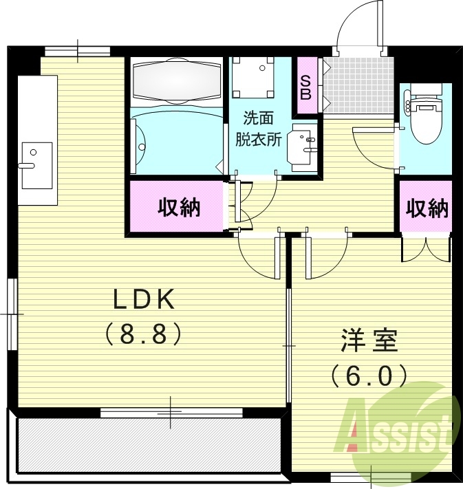 2階の間取り図