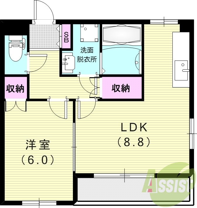 1階の間取り図
