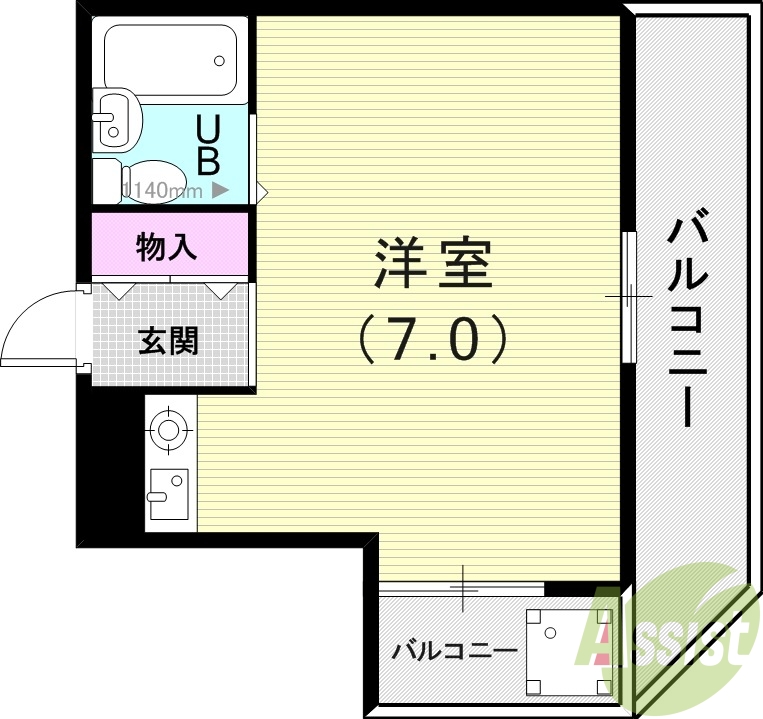 4階の間取り図