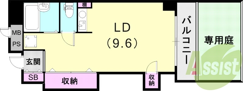 1R（25.26㎡）エアコン・カメラ付インターホン