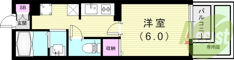 1階の間取り図