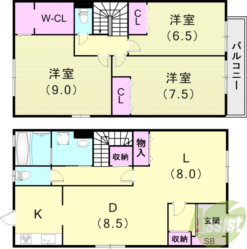 3LDK（111.17平米）浴室乾燥機・モニターホン・収納