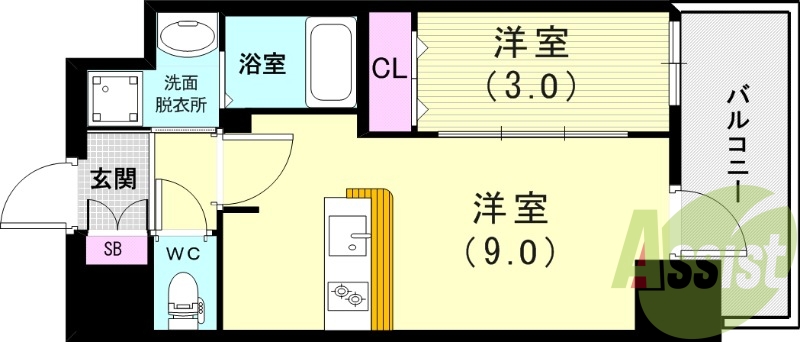 9階の間取り図