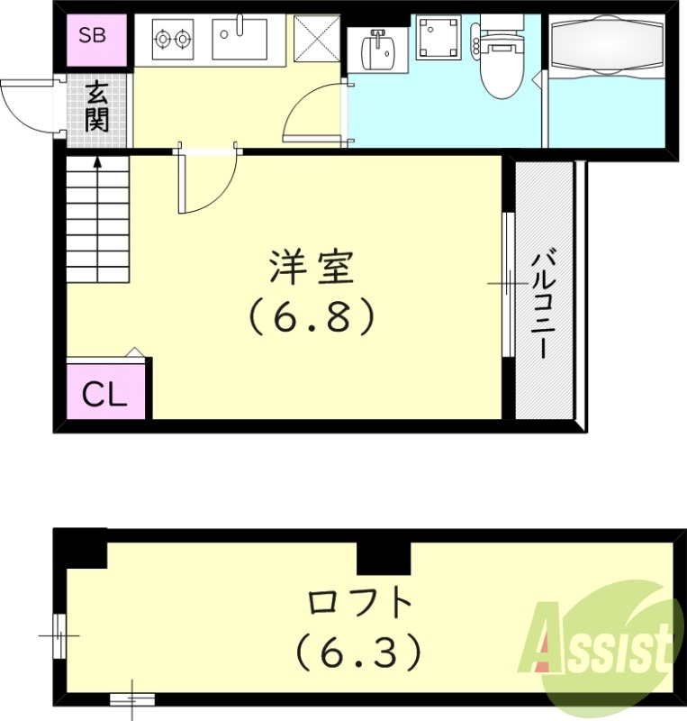 1階の間取り図