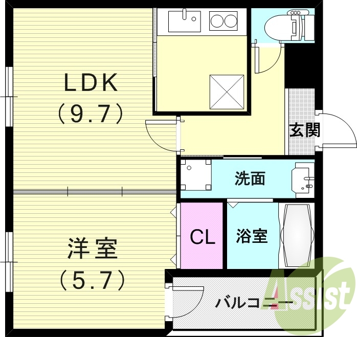 2階の間取り図
